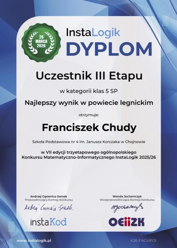 Dyplom uczniowski
