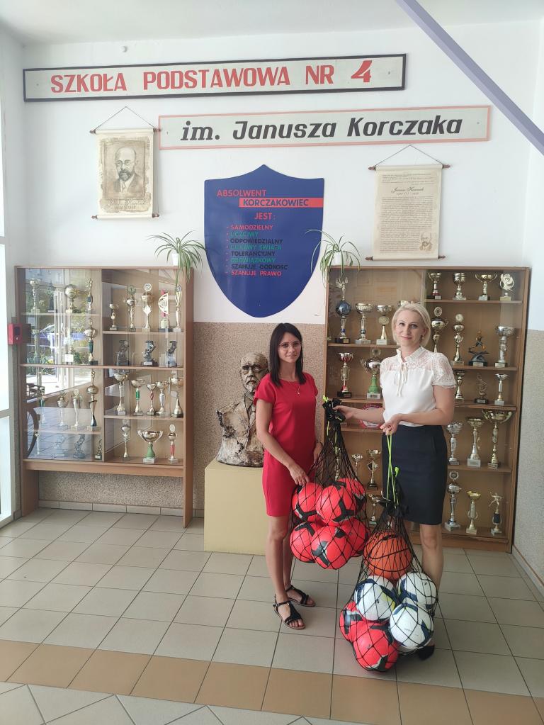 Piłki otrzymane od Banku Spółdzielczego w Chojnowie