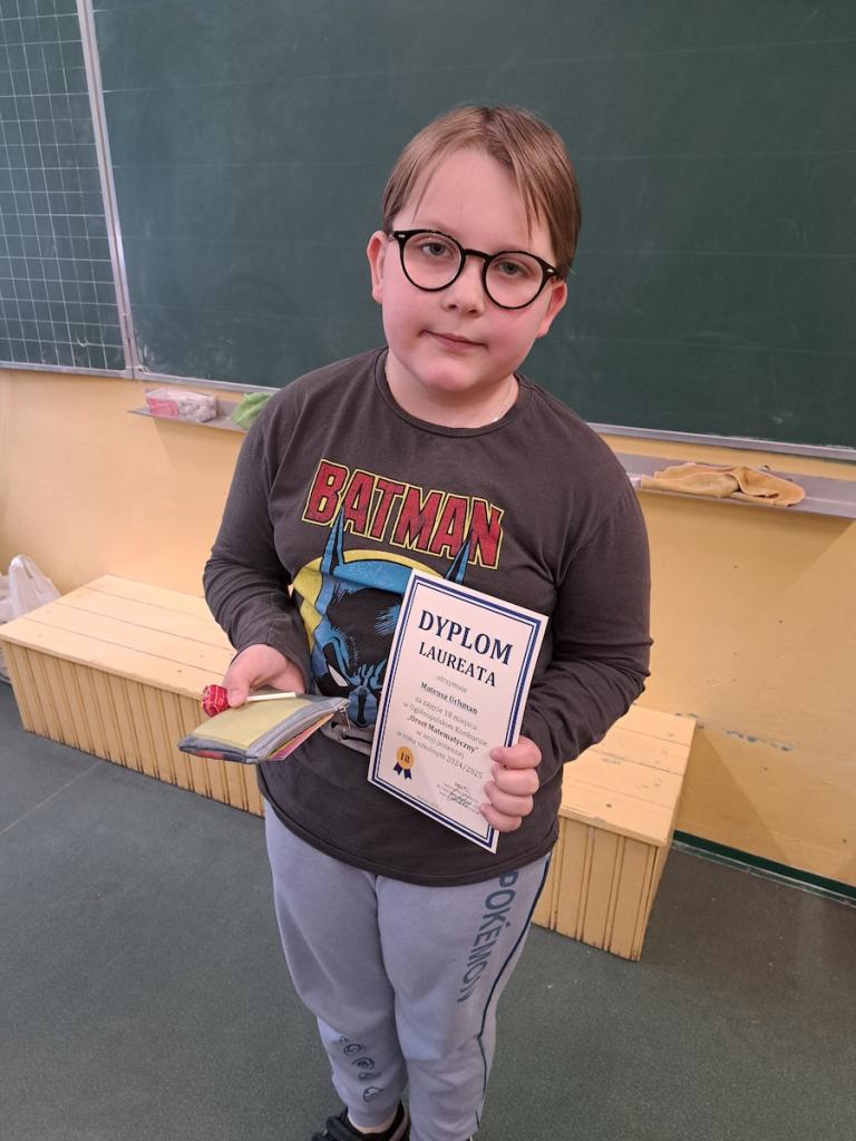 Uczeń z dyplomem